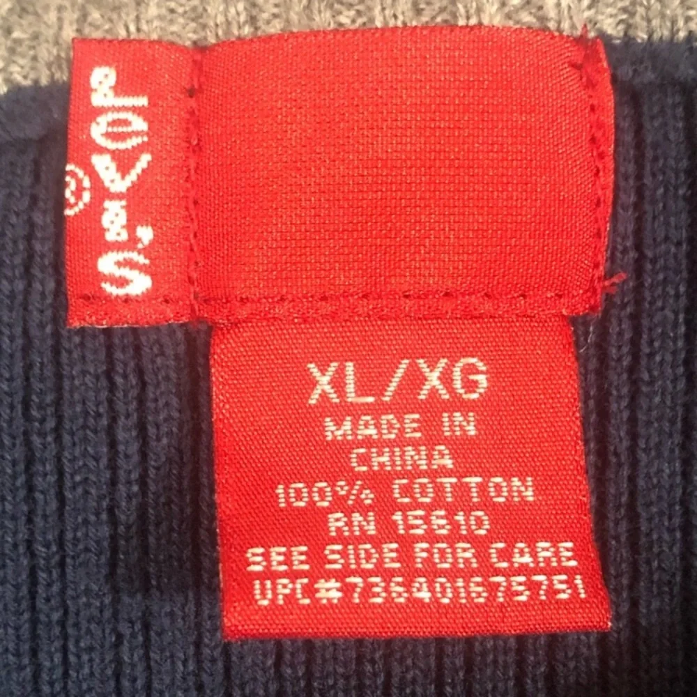 Levi’s Blue Men’s V-Neck Long Sleeve Sweater XL